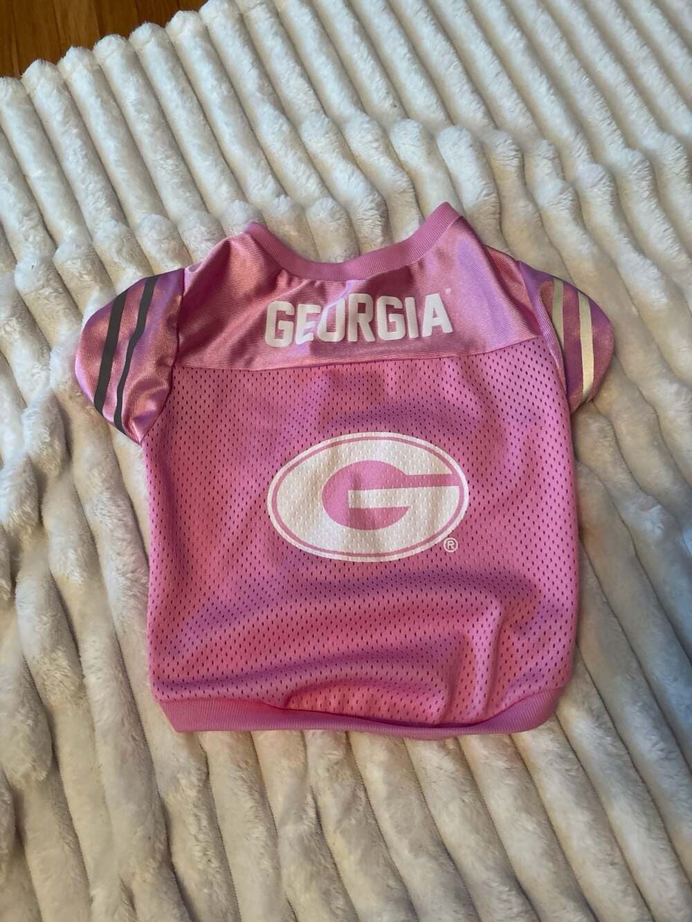 Georgia Bulldogs Pink Mesh Pet Dog Jersey